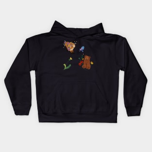 Baby bear and the fox Kids Hoodie